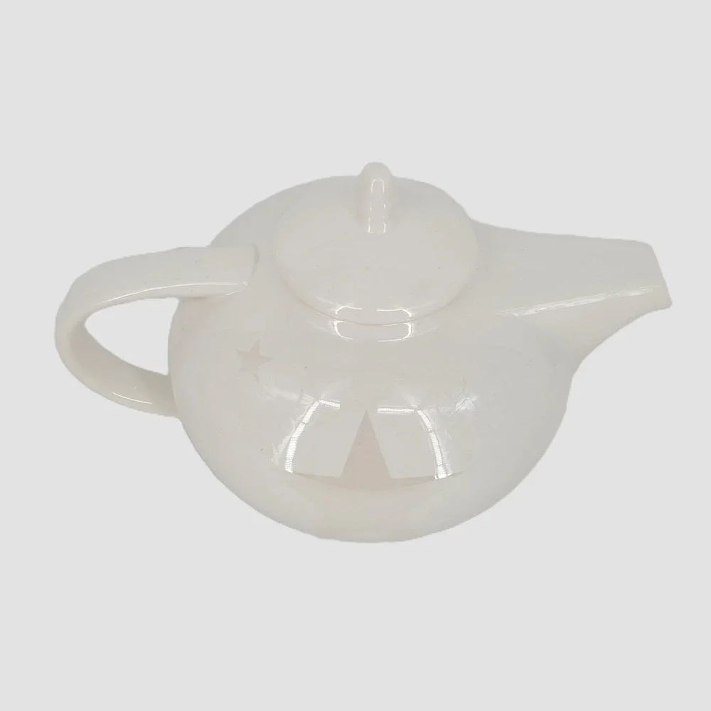 Macys‎ Limited Edition White Ceramic Star Pattern Tea Hot Chocolate Set New
